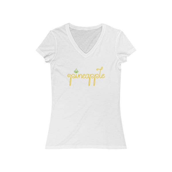 Pineapple - Women's Jersey Short Sleeve V-Neck Tee