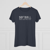 Softball Where Good Girls Steal - Women's Triblend Tee