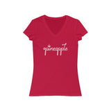 Pineapple - Women's Jersey Short Sleeve V-Neck Tee