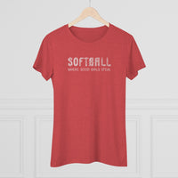 Softball Where Good Girls Steal - Women's Triblend Tee