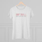 Softball Where Good Girls Steal - Women's Triblend Tee