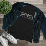 Softball Where Good Girls Steal - Women's Triblend Tee