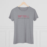 Softball Where Good Girls Steal - Women's Triblend Tee