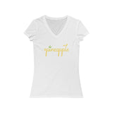 Pineapple - Women's Jersey Short Sleeve V-Neck Tee