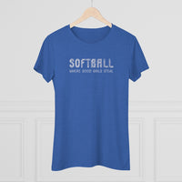 Softball Where Good Girls Steal - Women's Triblend Tee