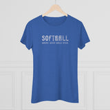 Softball Where Good Girls Steal - Women's Triblend Tee